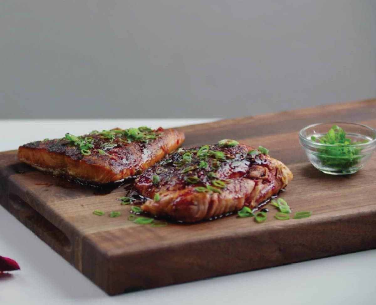 Sumac Salted Salmon with Beet Skin Molasses (Yup!)