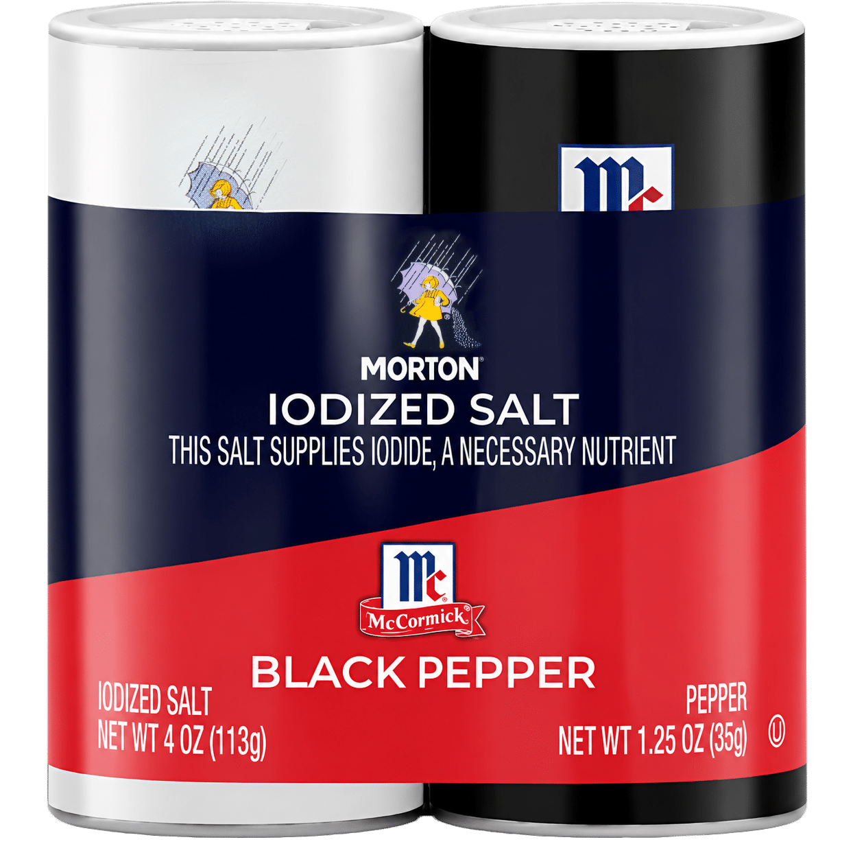 Iodized Salt & Pepper Shakers