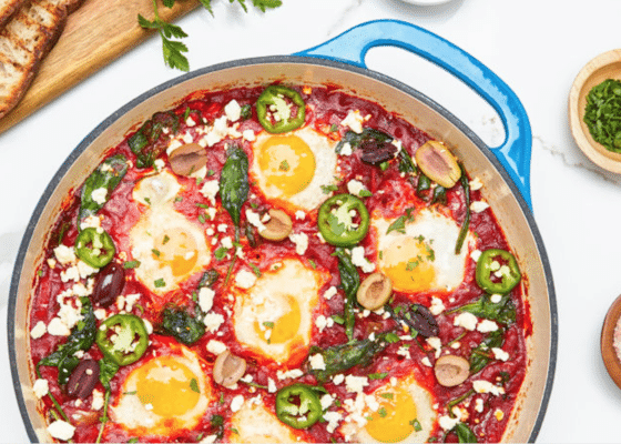 A pan of shakshouka