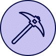 An icon of a pickaxe