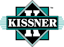 Kissner logo featuring a bold 'K' in a diamond shape with teal and black colors, representing the brand's identity in the chemical and industrial sector.