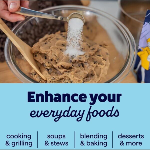 A person measuring sugar into a bowl of chocolate chip cookie dough, highlighting cooking and baking techniques for enhanced flavor in everyday foods.