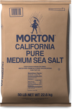 MORTON<sup>®</sup> <br>CALIFORNIA PURE MEDIUM SEA SALT