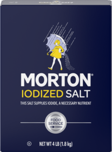 MORTON<sup>®</sup> <br>FOODSERVICE TABLE SALT 4 LB. BOX