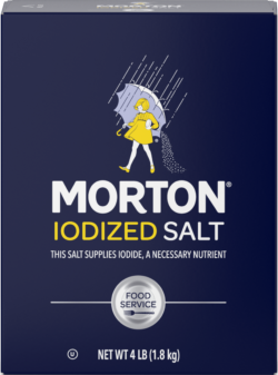 MORTON<sup>®</sup> <br>FOODSERVICE TABLE SALT 4 LB. BOX 1