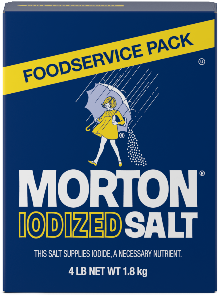 MORTON® FOODSERVICE TABLE SALT IODIZED 4 LB. BOX Morton Salt