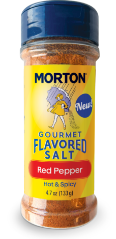 MORTON<sup>®</sup> <br>GOURMET FLAVORED SALT<br> RED PEPPER