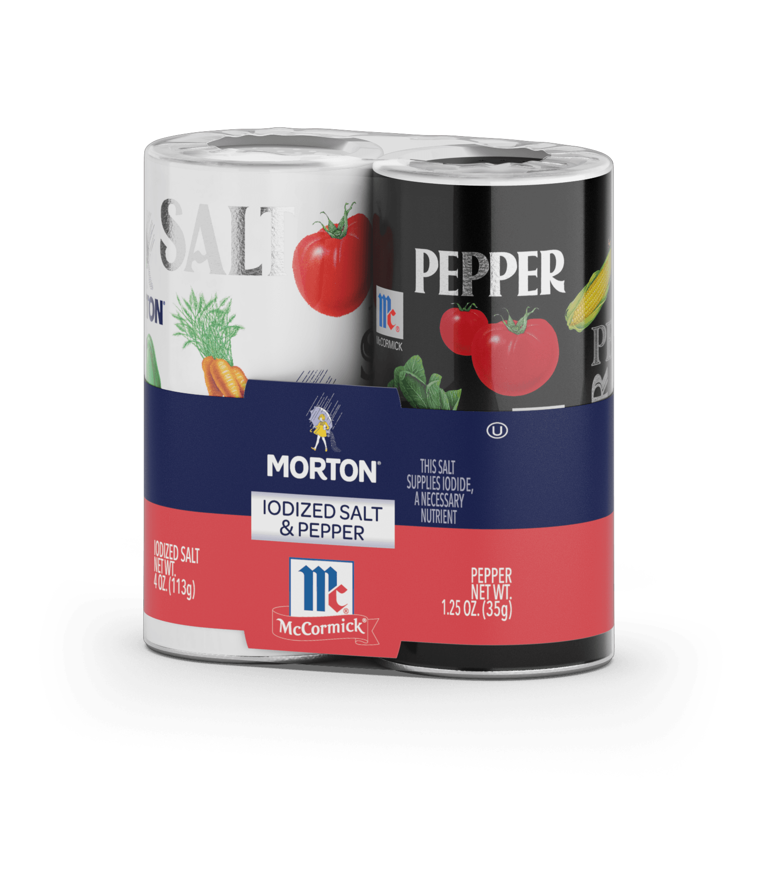 MORTON® IODIZED SALT & PEPPER SHAKERS Morton Salt