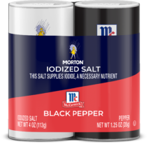 MORTON<sup>®</sup> <br>IODIZED SALT & PEPPER SHAKERS